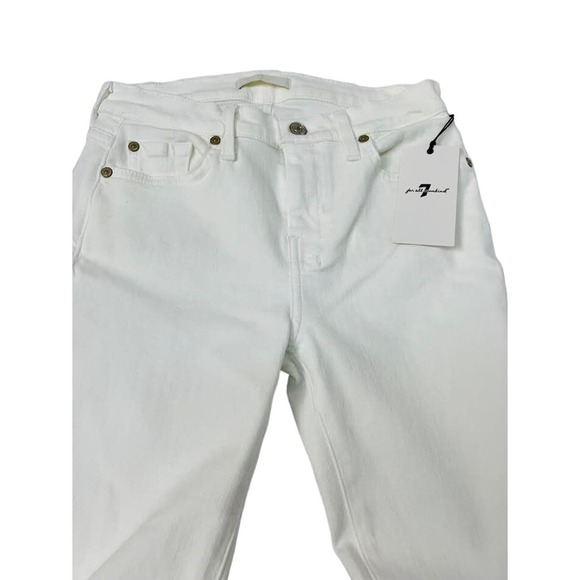 NWT! 7 For All Mankind WOMEN Modern Dojo flared jeans WHITE/ 27 - Picture 7 of 13